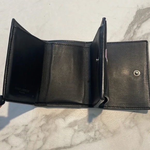 YSL RARE Limited Edition Trifold Polka Dot Wallet - Picture 12 of 13